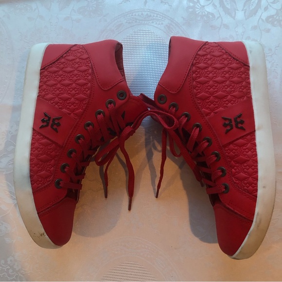 Miggy Vintage Red High-Top Sneakers Men’s Size 9 Lace-Up Life-Style Casual Shoes - Picture 14 of 16